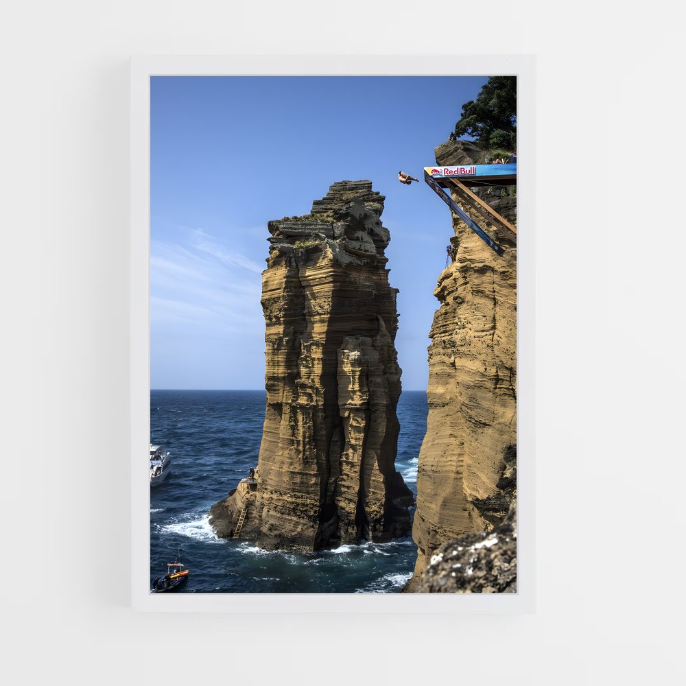 Poster Cliff diving juste – affiche Plongeon de falaise (vue 3)
